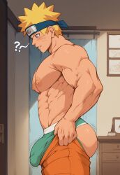 1boy 1male abs aged_up ai_generated attractive attractive_male bara bara_body beach beautiful beautiful_male big_nipples big_penis blonde_hair blue_eyes blue_headband blush bulge bulge_through_clothing civitai clothes cum cute cute_male cutie day daytime detailed_background erection gorgeous green_jockstrap handsome handsome_man headband hot hot_as_fuck jockstrap kewr95 male male_focus male_only muscle muscles muscular muscular_arms muscular_legs muscular_male muscular_thighs naruto naruto_(series) naruto_uzumaki nipples open_mouth pants pecs penis perfect perfect_body sexy sexy_body sexy_boy sexy_male short_hair solo standing teeth testicles tight_clothes tight_clothing tight_pants trying_on_clothes uzumaki_naruto