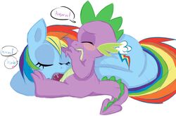 dragon equine female friendship_is_magic haiku male my_little_pony pegasus rainbow_dash_(mlp) smooth_skin spike_(mlp)