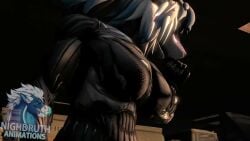 1girls 3d animated anthro artist_logo ass_expansion breast_expansion female female_only firearm glasses gun longer_than_30_seconds moaning muscle_growth nighdruthanimations nika_sharkeh sfm shorter_than_one_minute skin_tight sound tagme video weapon