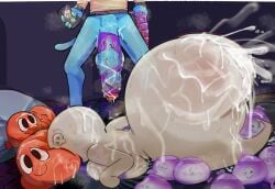 balls ballsack bedroom carrie_krueger cock condom_balloon condom_on_penis condoms cum cum_in_pussy cum_on_body exhausted_female fizz_eto gumball_watterson huge_cock massive_penis the_amazing_world_of_gumball