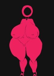 1girl 3d 3d_(artwork) 3d_model 3d_render 7ths1n belly boobs breasts breasts_bigger_than_head female female_only heels model necklace original_character pink_body pink_skin pussy render rendered restroom_sign restroom_symbol thick thick_ass thick_hips thick_legs thick_thighs thighs tits vagina voluptuous voluptuous_body voluptuous_female