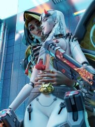3d 3d_(artwork) areola areolae artist_name ass ass_focus black_hair blender british commission cyberpunk_2077 domina domina_overwatch female female_focus female_only frameflare indian_female lesbian mature mature_female naked naked_female nipples nsfw nude nude_female outfit overwatch overwatch_2 patreon patreon_username pussy shion white_body