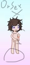 1boy absurdres gacha_(lunime) gacha_life highres male_focus masturbation non-web_source penis self-upload solo testicles