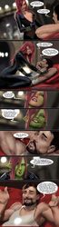 2012 alien alien_girl black_widow_(marvel) catsuit comic female green_skin iron_man male marvel marvel_comics natasha_romanoff skin_tight skrull stjepan_sejic tony_stark