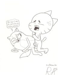 adventure_time cake_the_cat crossover gumball_watterson random_anon the_amazing_world_of_gumball