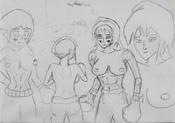 cheaster female handdrawn human hyuuga_hinata kappa_mikey mitsuki_(kappa_mikey) naruto naruto_(classic)