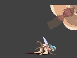 animated blue_hair drinking_worm eluku fairy_fighting pixel_art tiki