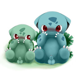 blush bulbasaur claws color front_view interspecies ivysaur male male_only multiple_males nintendo nude penis pokémon_(species) pokemon pokemon_(species) pokemon_rgby red_eyes schnecken sitting tagme testicles