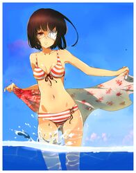 another eye_patch misaki_mei pointy_chin swimsuit tagme