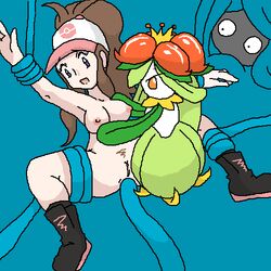 boots female hilda_(pokemon) hinoarashi laced_boots lilligant pokemon pokephilia rape tangrowth