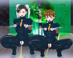 chun-li lactation peeing pissing ryuney sakura_kasugano street_fighter tagme