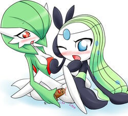 2girls anthro anthro_only diglett female female_gardevoir female_pokemon gardevoir meloetta multiple_girls neichii nintendo pokémon_(species) pokemon pokemon_(species) pokemon_rse unbirthing vore