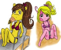 anthro backyardigans bikini female hippopotamus tagme tasha_(backyardigans) uniqua unknown_species