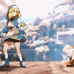 1boy 1femboy 1girls 2026 animated blonde blonde_hair blue_eyes bridget_(guilty_gear) brown-haired_female brown_hair brunette comedic comedy cracked_glass female femboy femboy_on_female fighting fighting_game funny gif guilty_gear_strive khyleri male may_(guilty_gear) meme monster monster_can monster_cock no_sound red_eyes short_skirt skirt twitter_link twitter_username violence