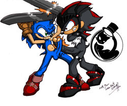 furry hedgehog male multiple_males neokat shadow_the_hedgehog sonic_(series) sonic_and_the_black_knight sonic_the_hedgehog tagme yaoi