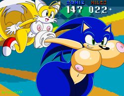 areolae blue_fur breasts furry hedgehog large_breasts mammal miles_tails_prower nipples nobody147 rule_63 sonic_(series) sonic_the_hedgehog sonic_the_hedgehog_(series) sonic_the_hedgehog_2 tails