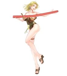 1girls alternate_costume breasts breasts_out censored edit exposed_breasts fire_emblem fire_emblem:_the_sacred_stones fire_emblem_heroes guava128 nintendo nude_edit nude_filter one-piece_swimsuit sandals selena_(fire_emblem:_the_sacred_stones) selena_(summer)_(fire_emblem:_the_sacred_stones) solo solo_female swimsuit topless torn_clothes wardrobe_malfunction