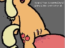 1boy1girl 2000s_and_2010s_style anal animated anus applejack_(mlp) big_brian friendship_is_magic furry my_little_pony penetration pixel_art pokehidden pony pussy smooth_skin