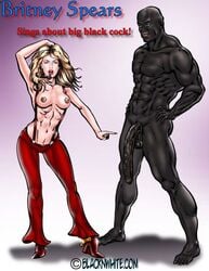 blacknwhitecomics britney_spears celebrity dark-skinned_male dark_skin interracial suspenders tagme