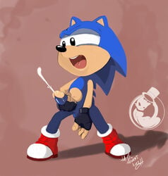 2012 anthro color cum fingerless_gloves footwear fur furry gloves handjob hedgehog male male_only masturbation neokat nude penis shoes solo sonic_(series) sonic_the_hedgehog standing