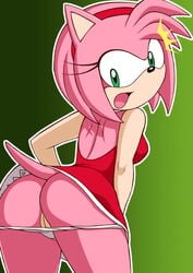 1girls amy_rose anthro ass bottomless color dat_ass dress female female_only fur furry furry_only green_eyes hedgehog huge_ass medium_breasts nagano_tenzen panties_down panty_pull pink_fur presenting presenting_hindquarters pussy sega short_dress short_skirt skin solo sonic_(series) tenzen uncensored vulva