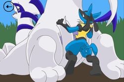 animated anthro anus cum feet female feral from_behind furry larger_female larger_penetrated lucario lugia male male_pokemon nintendo open_mouth pokemon pokemon_(species) sex short_playtime size_difference smaller_male soles straight straight_hair tensor vaginal_penetration