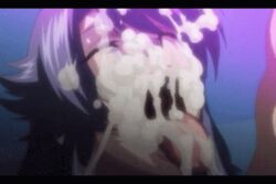 1girls 2d 2d_(artwork) ahe_gao ahegao animated bukkake crying cum cum_covered cum_explosion cum_in_mouth cum_on_face cum_on_hair cum_on_tongue cum_splatter cumshot face_focus facial gif kangoku_senkan lieri_bishop long_hair low_res lowres mind_control murakami_teruaki nude_male open_mouth purple_hair qvga rape rieri_bishop tears teeth_visible tongue tongue_out