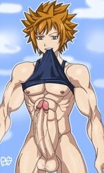 1boy erection fairy_tail huge_cock loke_(fairy_tail) looking_at_viewer male male_only mlm4anemone penis solo