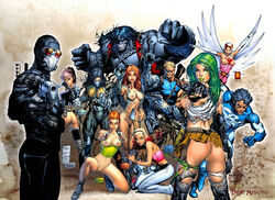 aphrodite_ix billy_tan dana_migoto david_nakayama edit eric_basaldua gatchaman green_hair jackie_estacado jun_the_swan lara_croft lara_croft_(classic) marc_silvestri matt_banning mike_choi photoshop rick_basaldua sara_pezzini steve_firchow tagme the_darkness third-party_edit tomb_raider tony_daniel top_cow tyler_kirkham witchblade