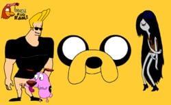 adventure_time animated canine cartoon_network courage courage_the_cowardly_dog dog female funny gay hanekugkam human jake_the_dog johnny_bravo johnny_bravo_(series) male marceline marceline_abadeer vampire yaoi