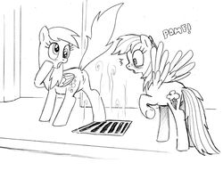 derpy_hooves friendship_is_magic my_little_pony pencils rainbow_dash_(mlp) smooth_skin