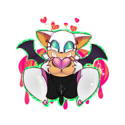 anthro bat boots breasts clothes color female female_only front_view fur furry gloves pussy_juice rouge_the_bat smile solo sonic_(series) tagme thegalen wings