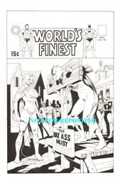 amorim barbara_gordon batgirl batman_(series) dc monochrome supergirl world's_finest