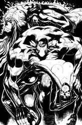 bane batman batman_(series) bruce_wayne catwoman dc dc_comics female john_becaro male selina_kyle straight_hair