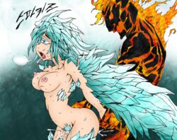 anivia anthro brand_(league_of_legends) breasts colored kimmundo league_of_legends naked nude tagme