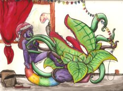 anthro audrey_ii female little_shop_of_horrors plant_monster plant_tentacle tagme tentacle tentacle_in_pussy tentacle_on_female vagina