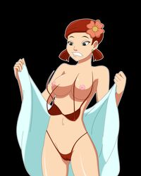 areola bikini bikini_bra breasts cleavage female_only ginger hair humanoid nipples pervyangel red_hair solo_female total_drama:_revenge_of_the_island total_drama_island voluptuous wardrobe_malfunction zoey_(tdi)