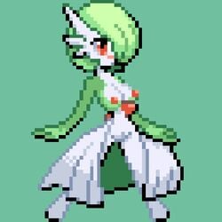 1girls dodododo female female_gardevoir female_only female_pokemon gardevoir green_background nintendo pixel_art pokemon pokemon_(species) pokemon_rse solo sprite