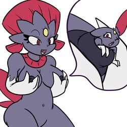 aintsmart anthro anthro_only breast_vore breasts claws color female fur furry nintendo nipples nude pokemon pokemon_(species) size_difference sneasel vore weavile