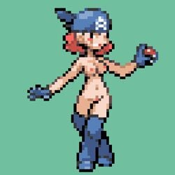 1girls aqua_grunt blush dodododo edit female female_team_aqua_grunt female_team_aqua_grunt_(pokemon_rse) green_background npc_trainer pixel_art pokemon pokemon_rse red_hair sprite team_aqua team_aqua_grunt team_aqua_grunt_(female) team_aqua_grunt_(pokemon_rse)