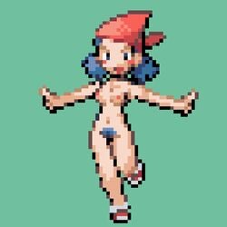 1girls breasts dodododo female green_background human light-skinned_female light_skin nintendo npc_trainer pixel_art pokemon pokemon_breeder_(pokemon) pokemon_breeder_(pokemon_rse) pokemon_rse sprite