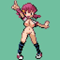 dodododo functionally_nude_female green_background gym_leader nude nude_female pixel_art pokemon pokemon_hgss sprite whitney_(pokemon) whitney_(pokemon_hgss)