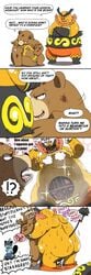 4koma chubby comic conch cum dewott emboar gay male male/male male_only pokemon pokemon_(species) sweat ursaring