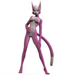 3d anthro cat feline female female_only fur furry katt_monroe mammal solo star_fox tagme transparent_background unrealfox