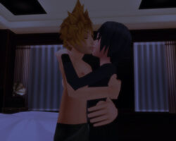 3d disney female human kingdom_hearts male roxas square_enix tagme xion