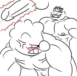 anthro blush color gurdurr insertion interspecies machoke male male_only multiple_males nude penis pokemon pokemon_(species) sex tagme yaoi