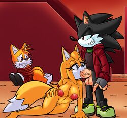 big_breasts big_penis bound breasts canine cheating cheating_girlfriend cuckold escopeto fan_character fellatio female fox hedgehog male mammal oral penis sonic_(series) sonic_boom superbunnygt tails zooey_the_fox