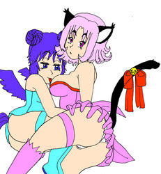 ichigo_momomiya mew_ichigo mew_mint mint_aizawa pink_hair tagme tokyo_mew_mew