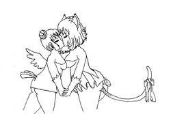 ichigo_momomiya mew_ichigo mew_mint mint_aizawa monochrome tagme tokyo_mew_mew