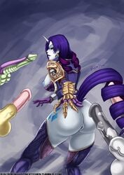 animal_genitalia animal_penis anthro cosplay equine_penis fluttershy_(mlp) friendship_is_magic horsecock isabella_valentine my_little_pony rarity_(mlp) rayzor-sharp smooth_skin soul_calibur spike_(mlp)